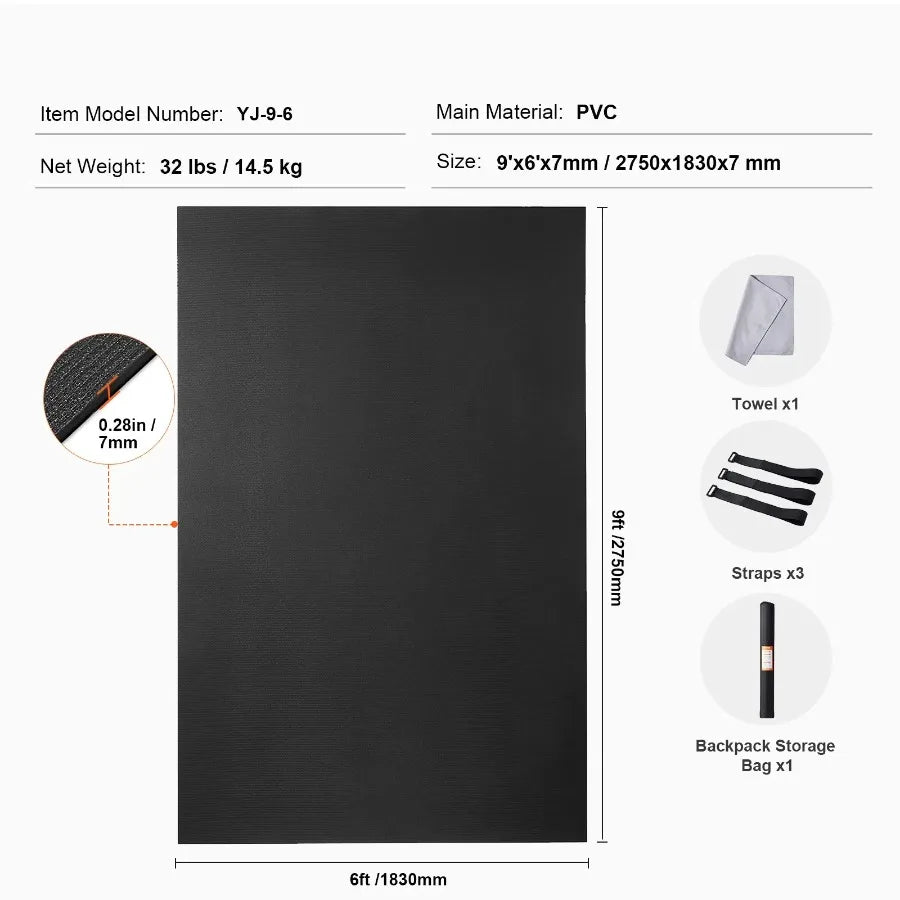 Exercise Yoga Mat for Men and Women Fitness and Exercise Mat with Bag