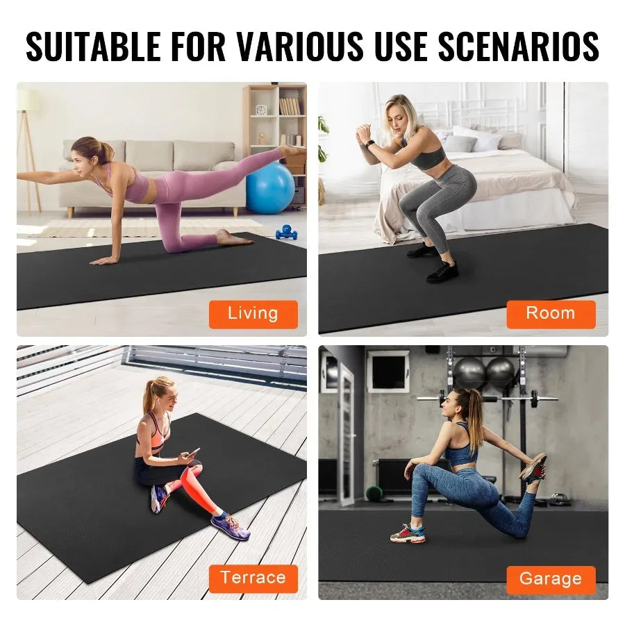 Exercise Yoga Mat for Men and Women Fitness and Exercise Mat with Bag