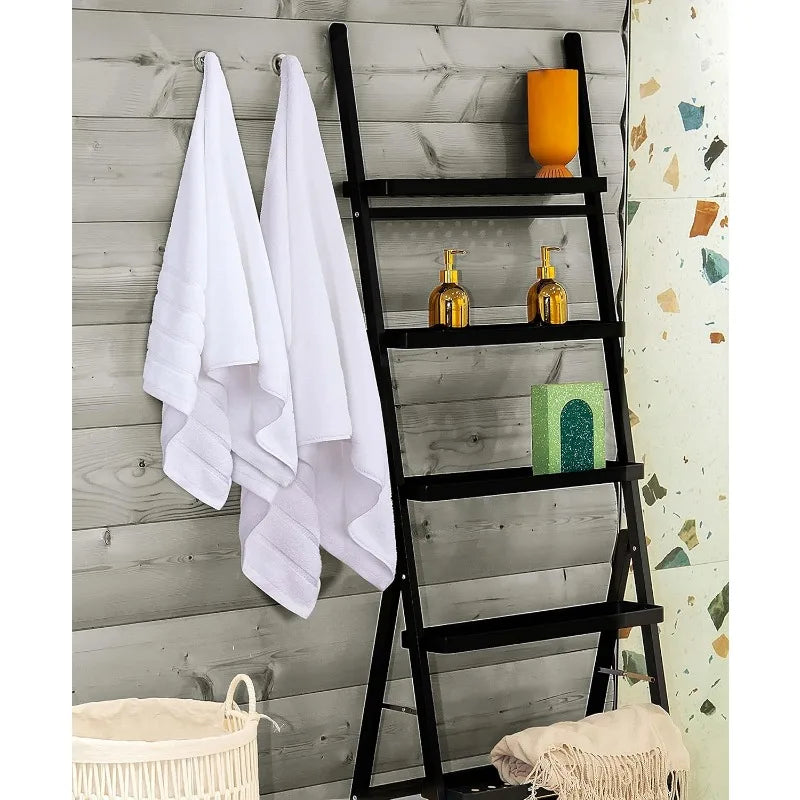 8-Piece Luxury Towel Set, 2 Bath Towels, 2 Hand Towels, and 4 Wash Cloths, 600 GSM Ring Spun Cotton Highly Absorbent Viscose