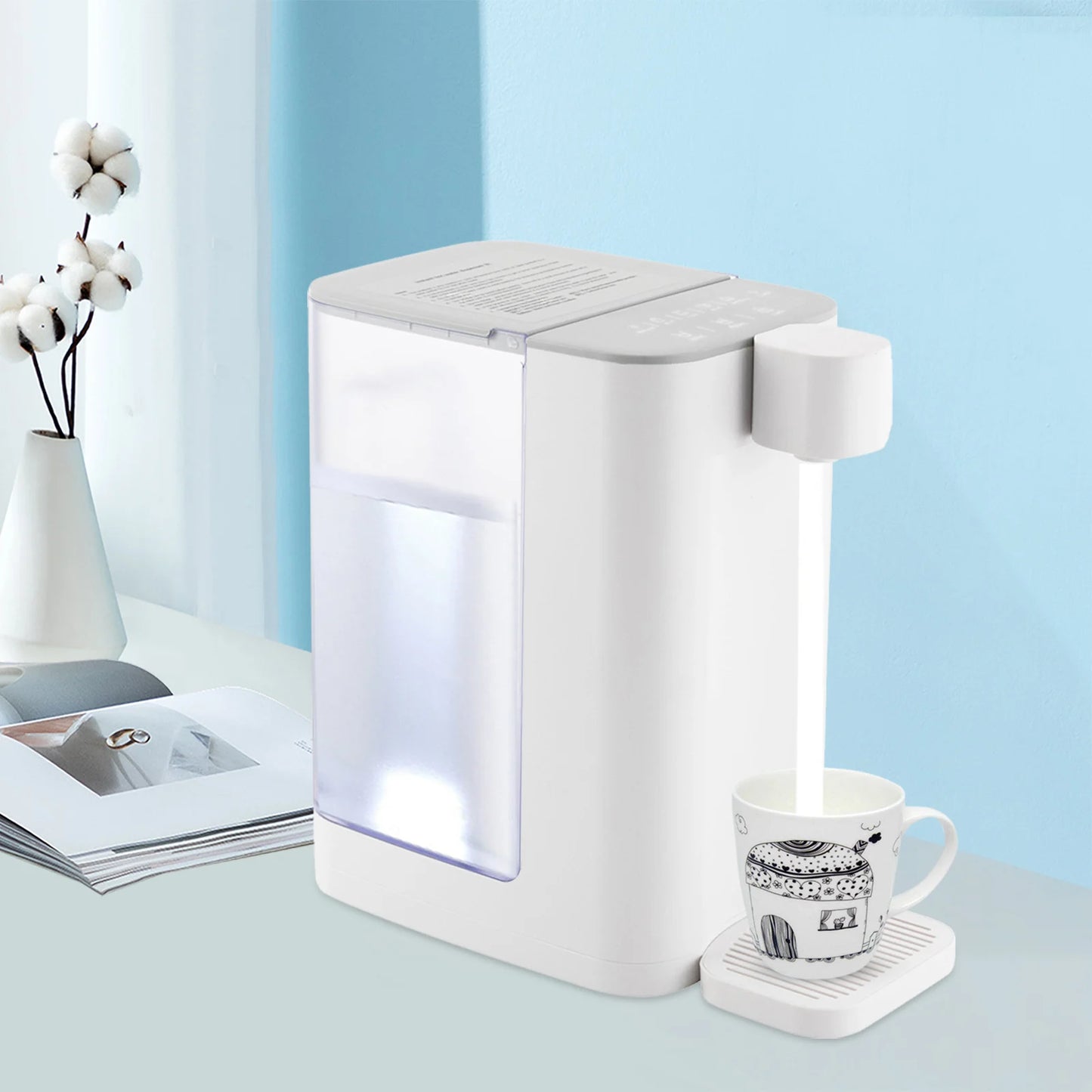 2000W Electric Kettles Instant Hot Water Dispenser for 5 Temperature Options and 160ml/260ml Two Water Levels
