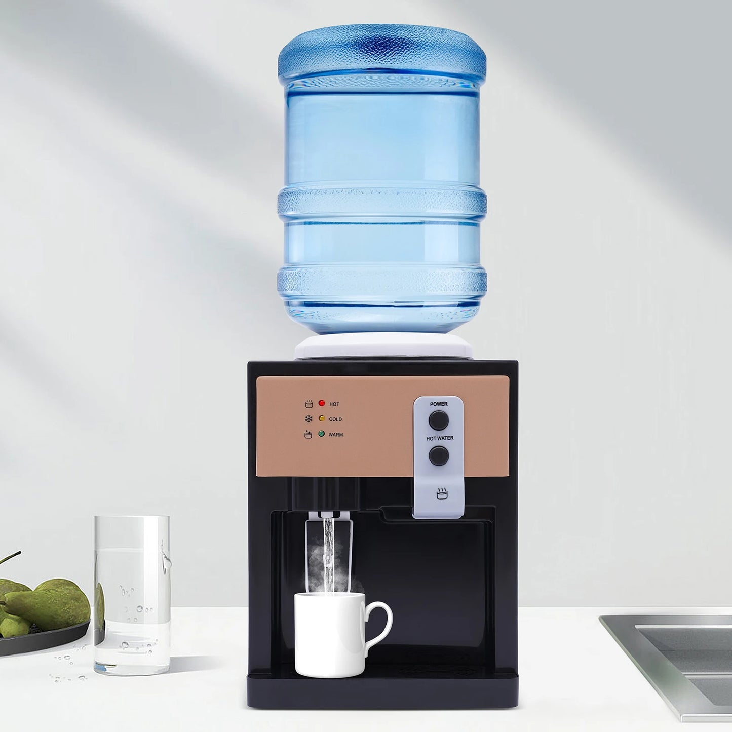 Versatile Electric Hot & Cold Water Cooler Dispenser with Dual Voltage Support (110V American / 220V European) for Home & Office