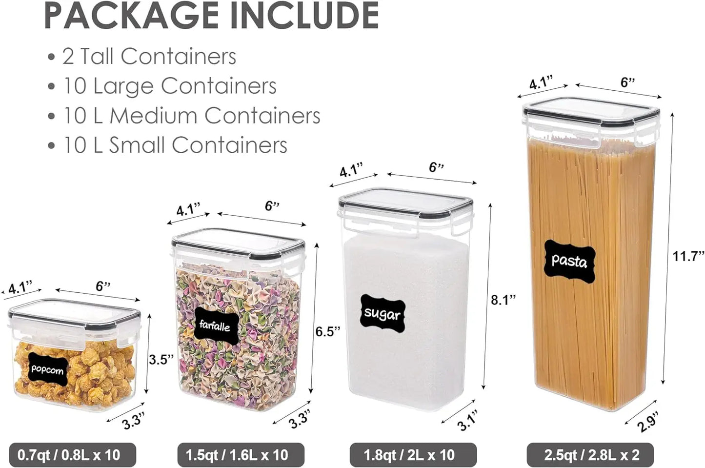 Food Storage Containers Set, BPA Free