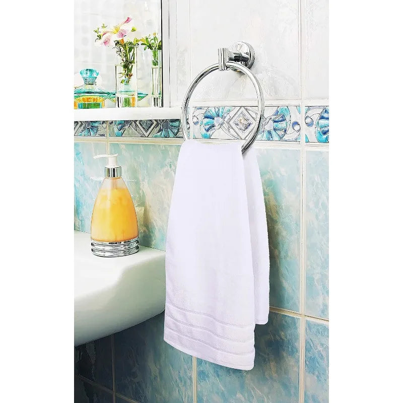 8-Piece Luxury Towel Set, 2 Bath Towels, 2 Hand Towels, and 4 Wash Cloths, 600 GSM Ring Spun Cotton Highly Absorbent Viscose