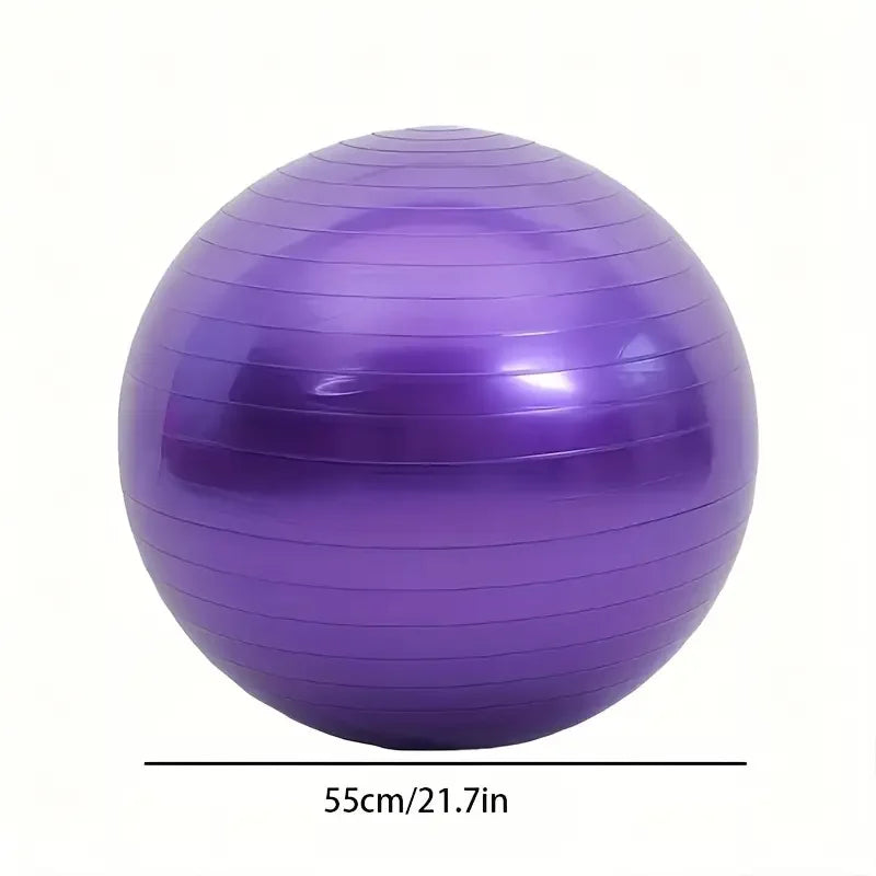 Durable PVC High Quality Yoga Ball with Textured Grip - Great for Adult Fitness, Pregnancy Support, Teen Training And Postpartum