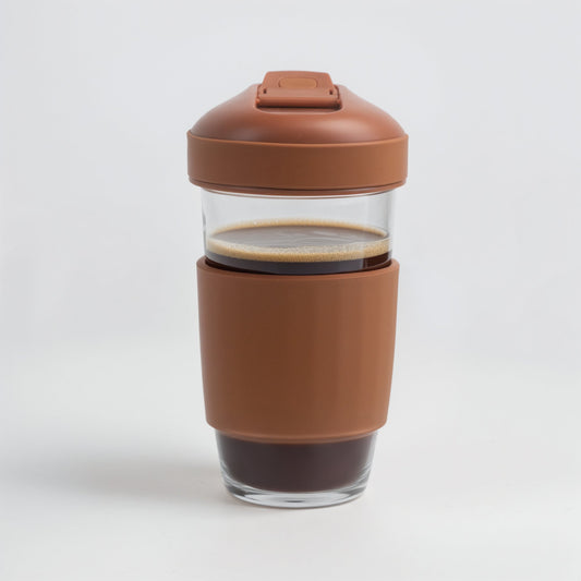 Borosilicate Glass Coffee Cup - Brown