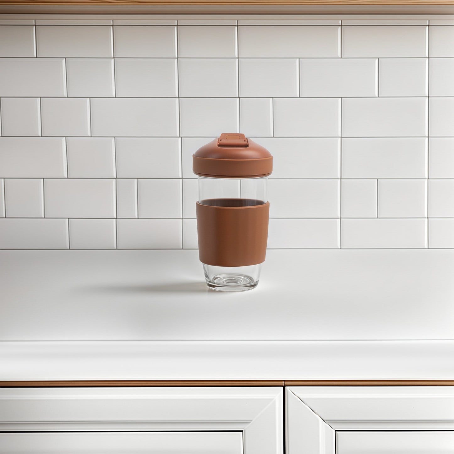 Borosilicate Glass Coffee Cup - Brown