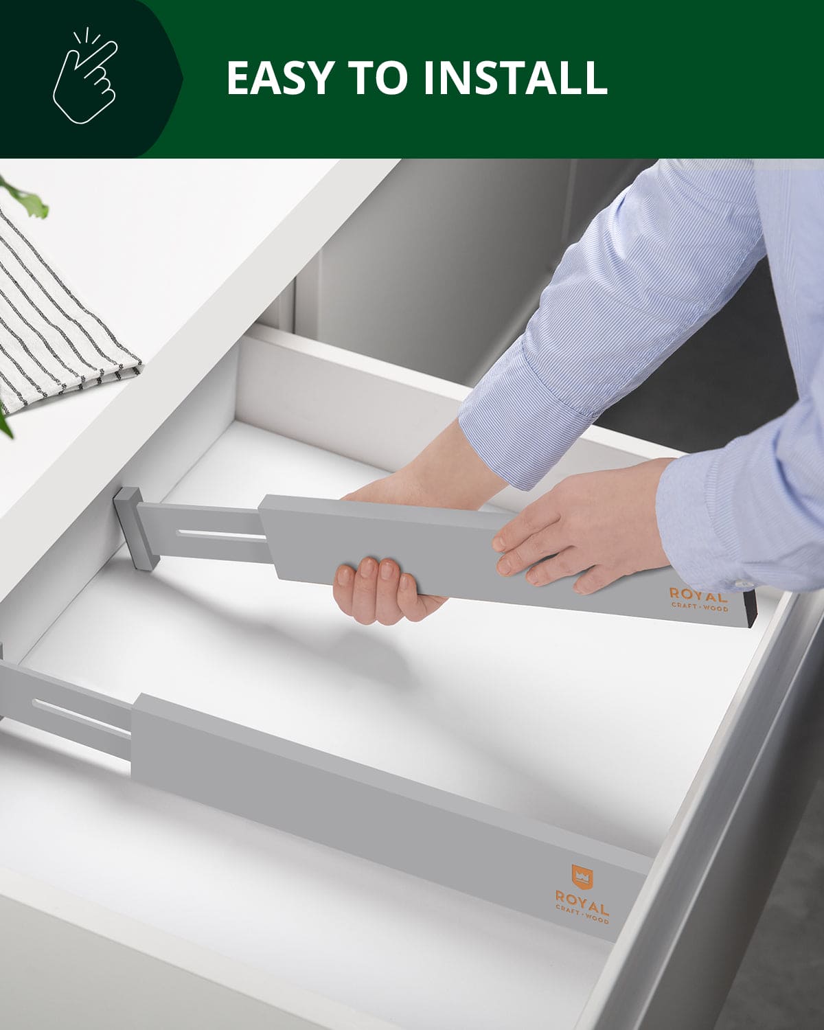 Drawer Dividers 22”, Gray