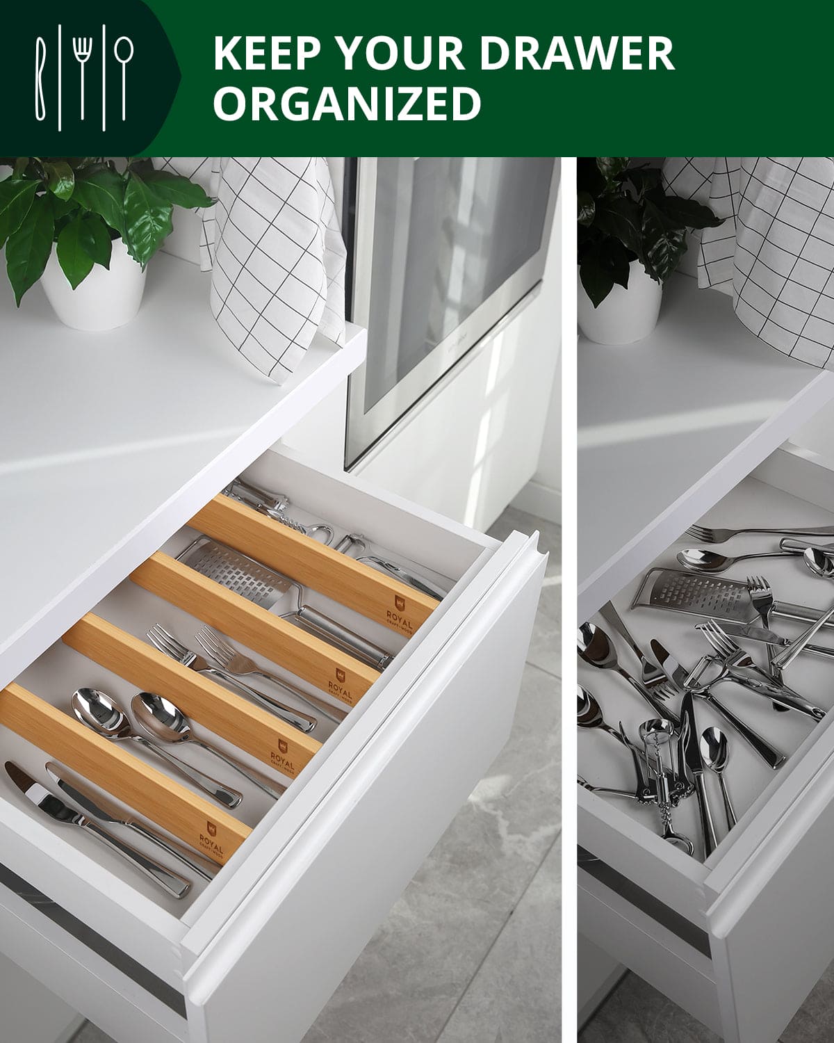 Drawer Dividers 22”, Natural