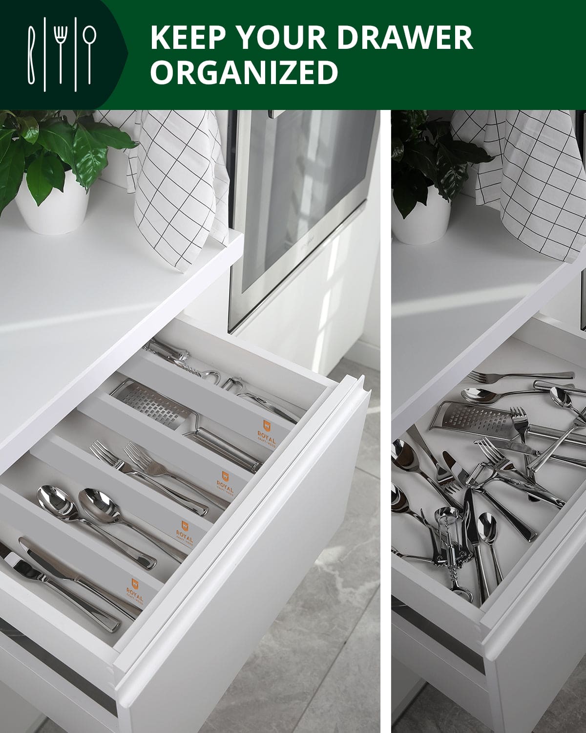 Drawer Dividers 22”, Gray