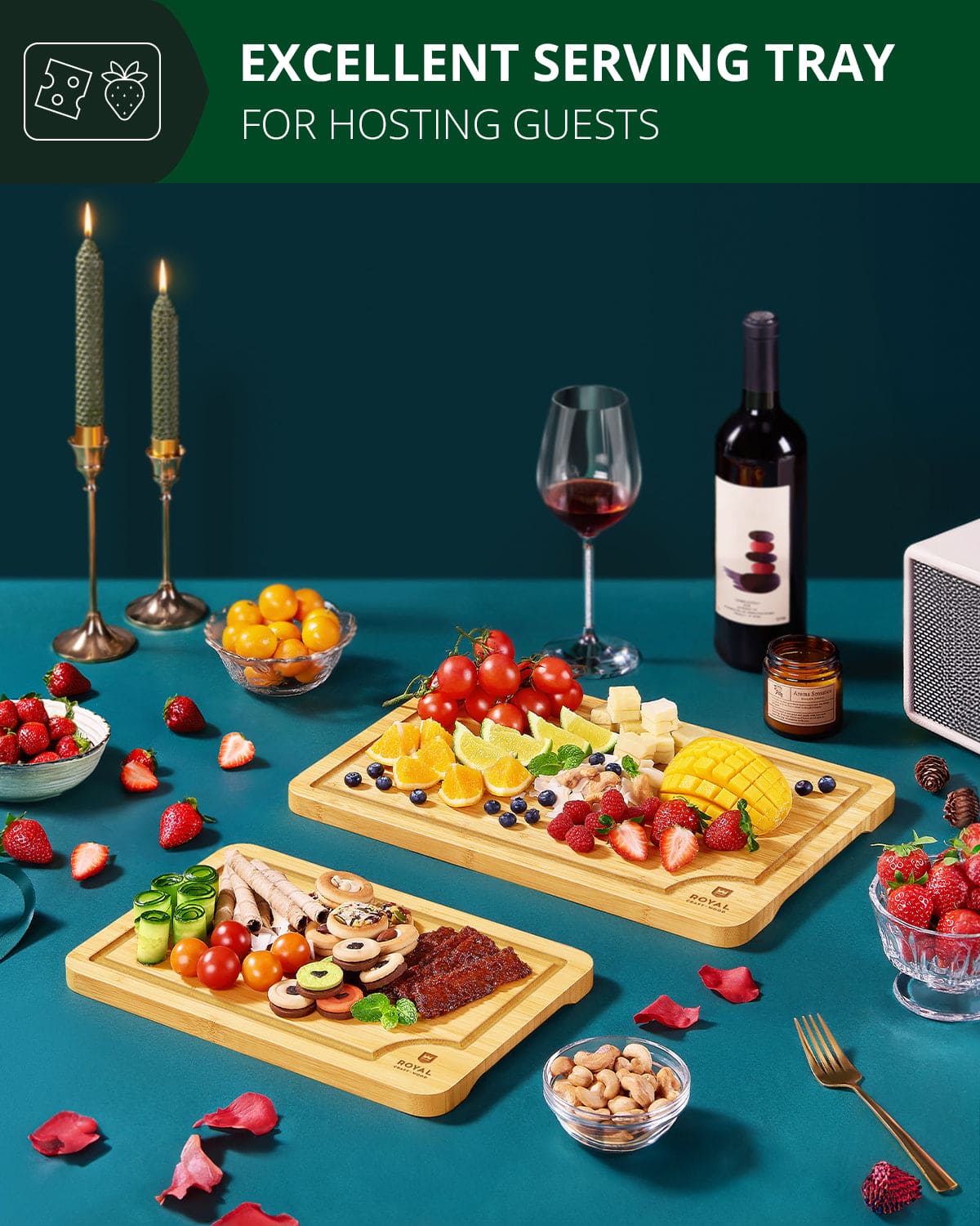 Cutting Board Set of 2, Bamboo