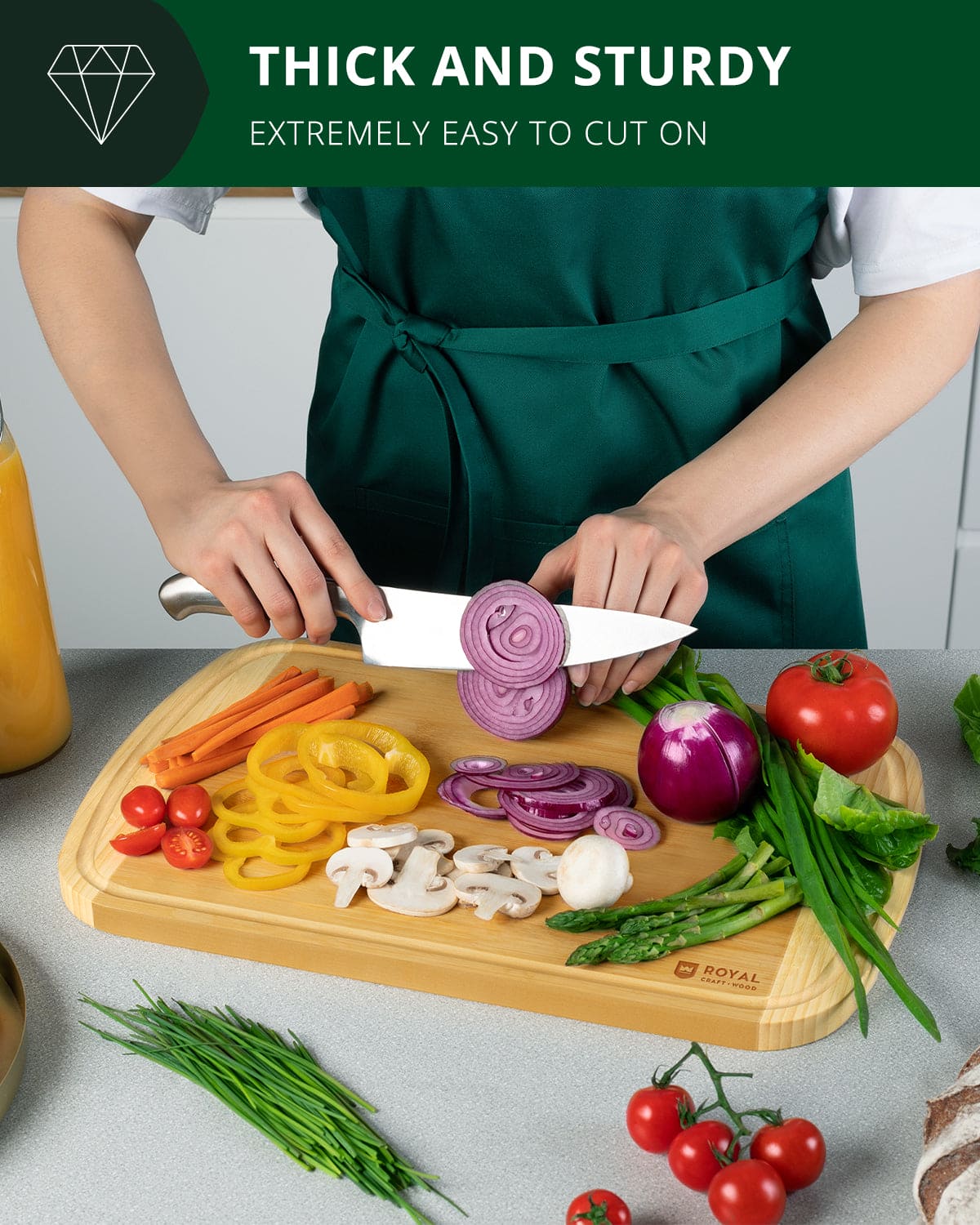 Cutting Board Two-tone XL, 18”x12”