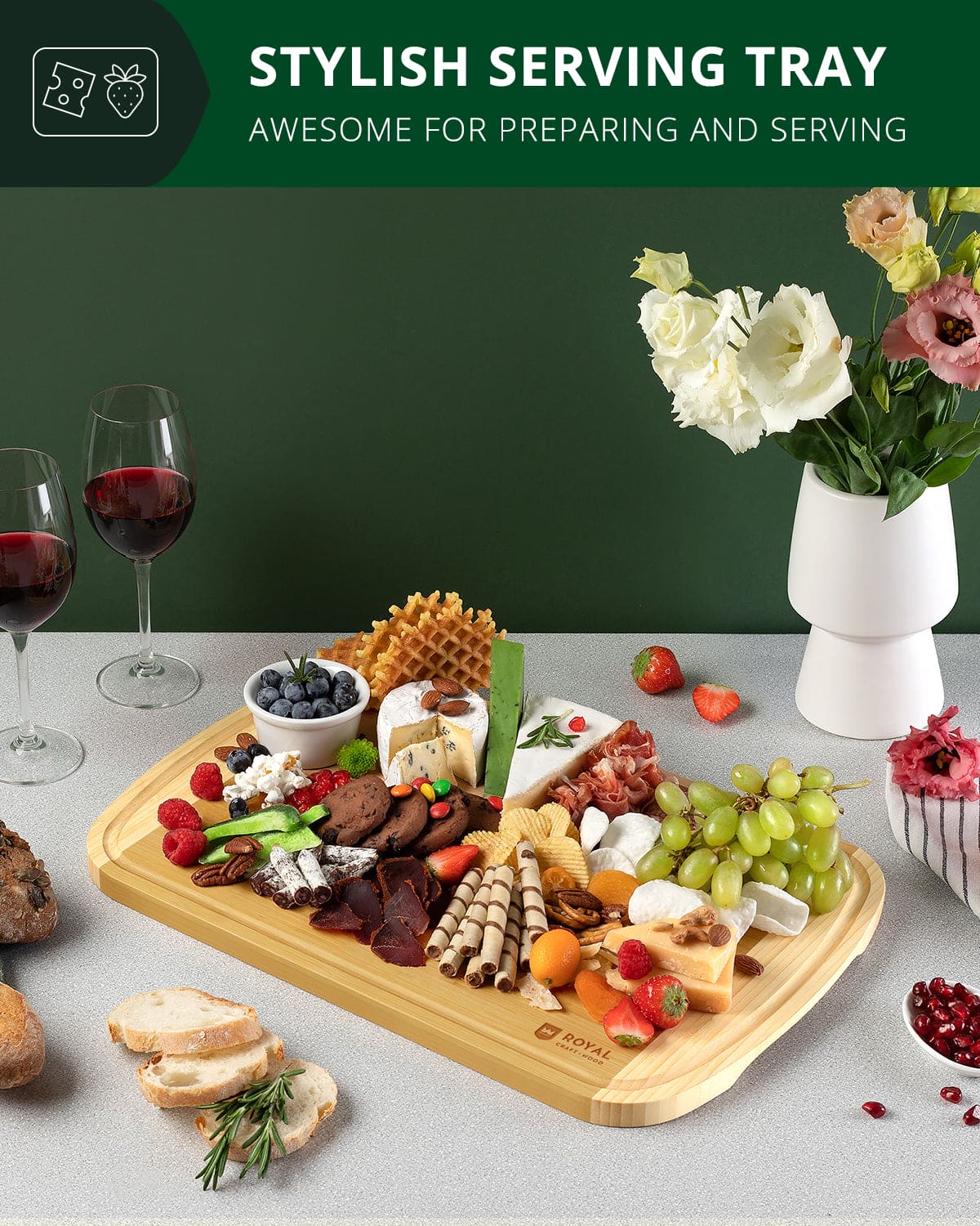 Cutting Board Two-tone XL, 18”x12”