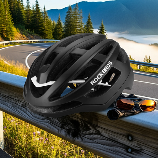 ROCKBROS Bicycle Helmet Breathable Ultralight Integrally-Molded Unisex Shockproof Adjustable Road Bike Helmet Cycling Equipment