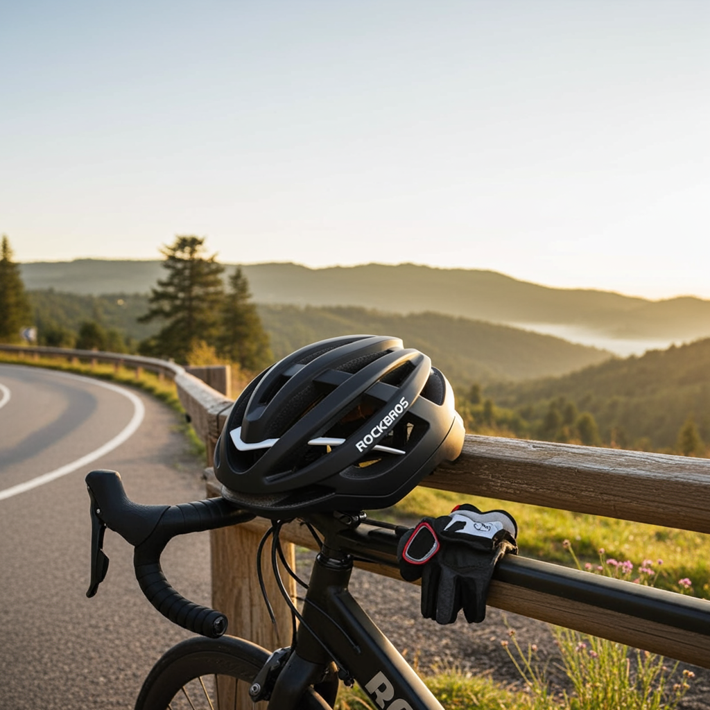 ROCKBROS Bicycle Helmet Breathable Ultralight Integrally-Molded Unisex Shockproof Adjustable Road Bike Helmet Cycling Equipment