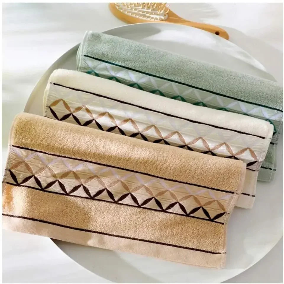 4 packs pure cotton hand towel, 100% cotton face towel, printed super soft high absorbent bathroom