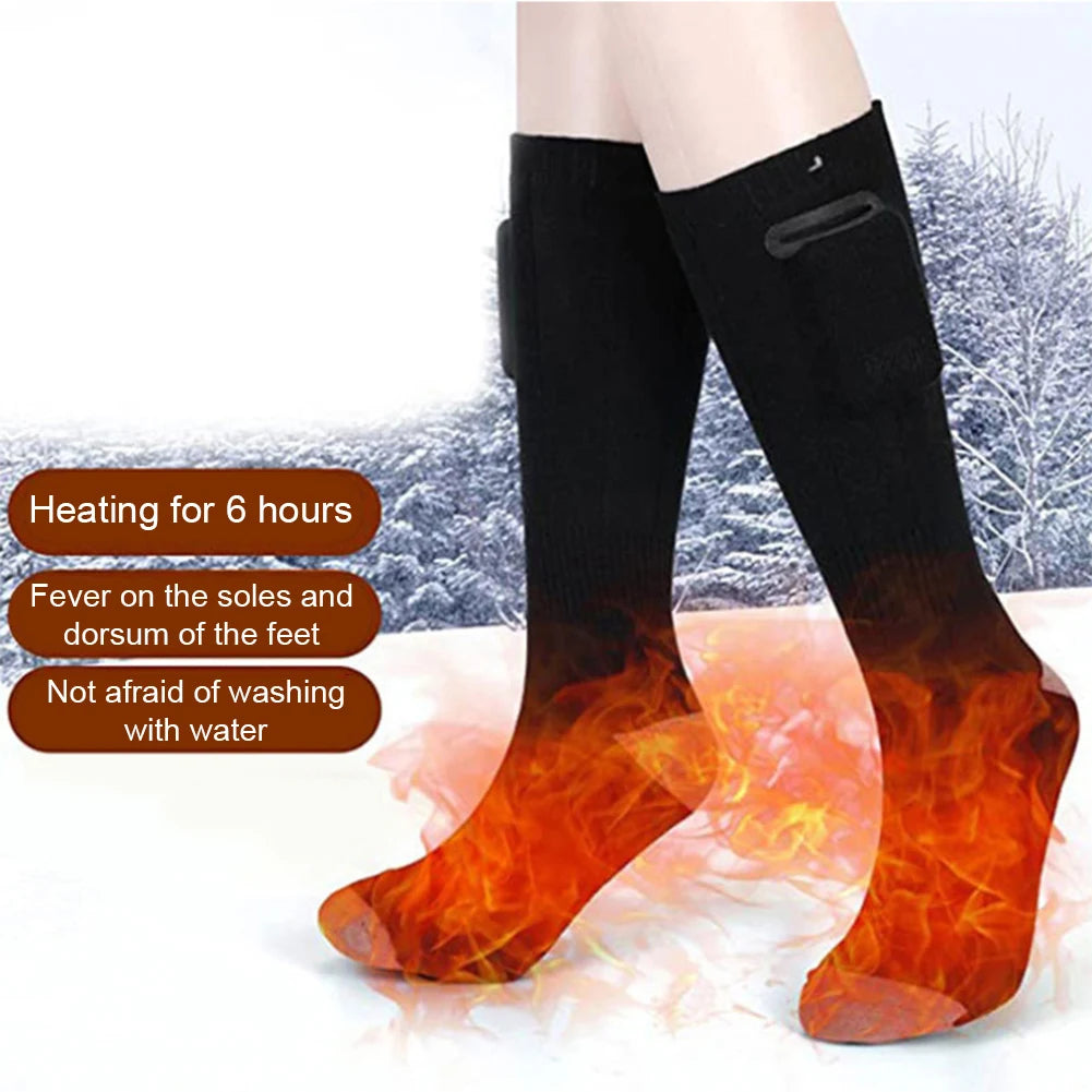 Heated Socks for Winter: Warm, Breathable Thermal Socks for Snowmobiling, Skiing, and Outdoor Sports