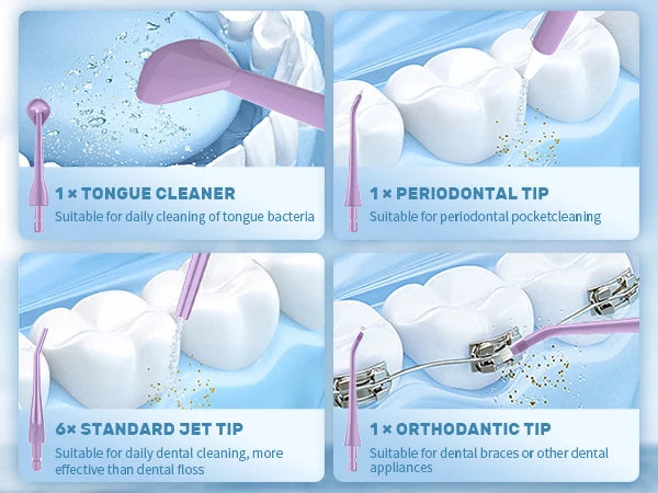 SEJOY Dental Oral Irrigator USB Rechargeable Teeth Cleaner Portable Dental Water Flosser 5 Modes IPX7 Mouth Washing Machine 350m