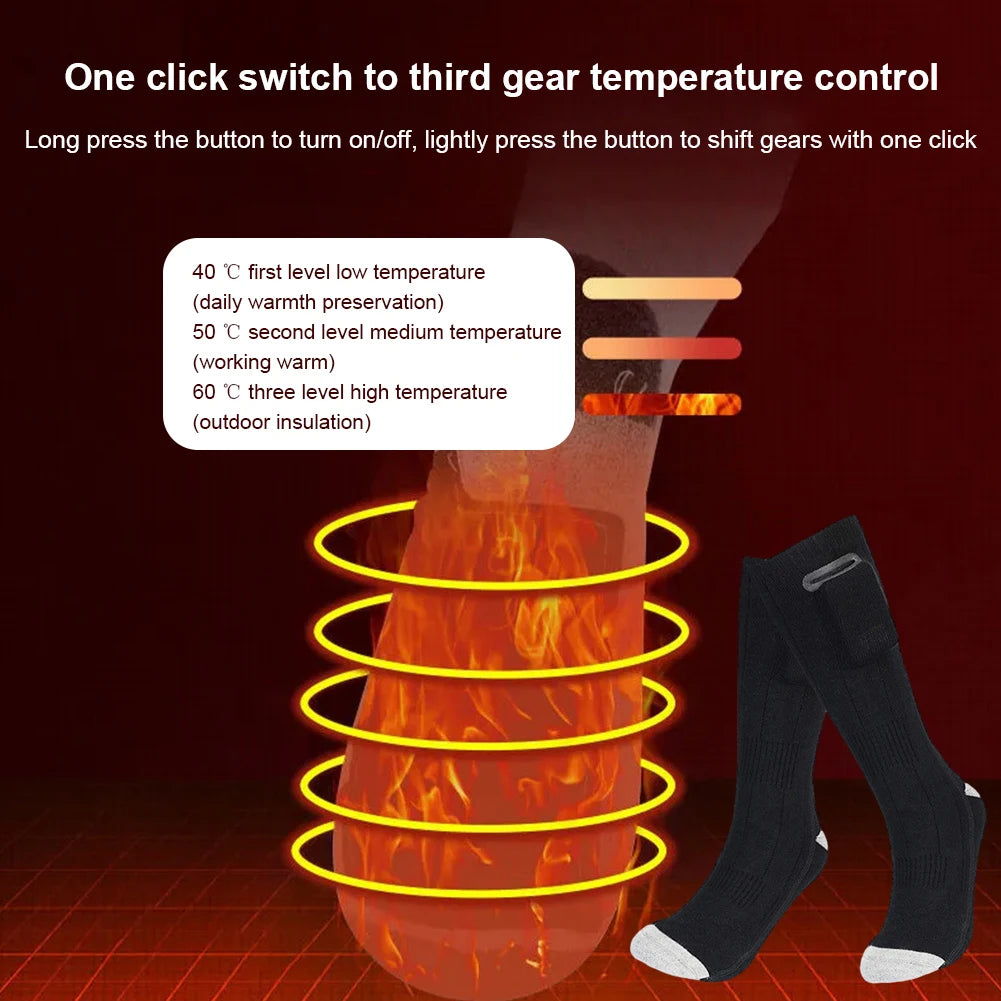 Heated Socks for Winter: Warm, Breathable Thermal Socks for Snowmobiling, Skiing, and Outdoor Sports