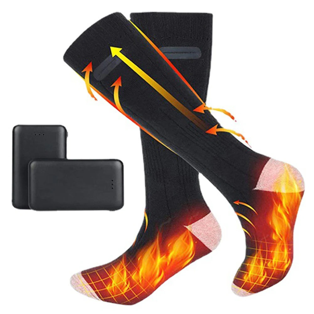 Heated Socks for Winter: Warm, Breathable Thermal Socks for Snowmobiling, Skiing, and Outdoor Sports