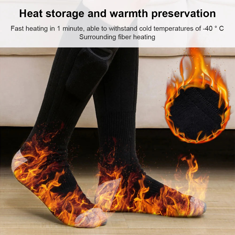 Heated Socks for Winter: Warm, Breathable Thermal Socks for Snowmobiling, Skiing, and Outdoor Sports