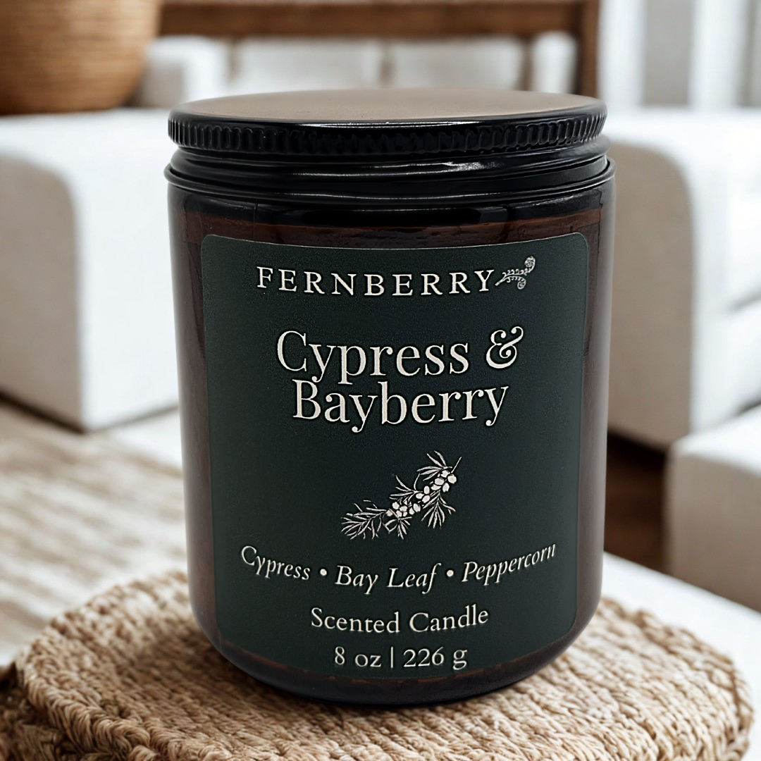 Cypress & Bayberry- 8oz Wood Wick Candle