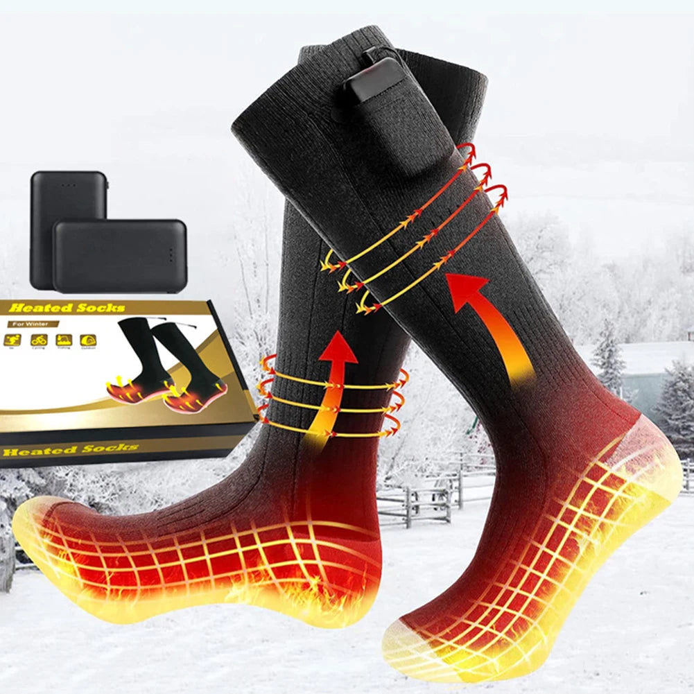 Heated Socks for Winter: Warm, Breathable Thermal Socks for Snowmobiling, Skiing, and Outdoor Sports