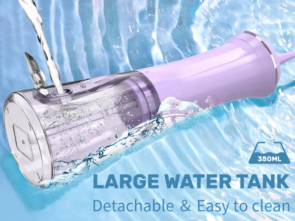 SEJOY Dental Oral Irrigator USB Rechargeable Teeth Cleaner Portable Dental Water Flosser 5 Modes IPX7 Mouth Washing Machine 350m