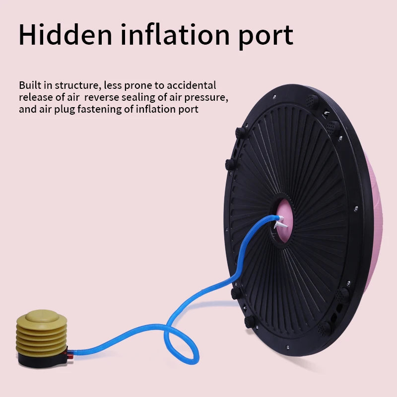 46cm/58cm Yoga Balance Ball Strong Half Home Gym Fitness Ball Explosion-Proof Pilates Fitball Wave Speed Ball