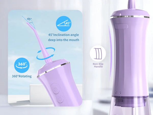 SEJOY Dental Oral Irrigator USB Rechargeable Teeth Cleaner Portable Dental Water Flosser 5 Modes IPX7 Mouth Washing Machine 350m