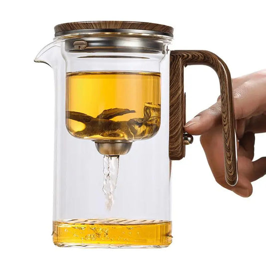 Glass Teapot With Infuser One Click Magnetic Suction