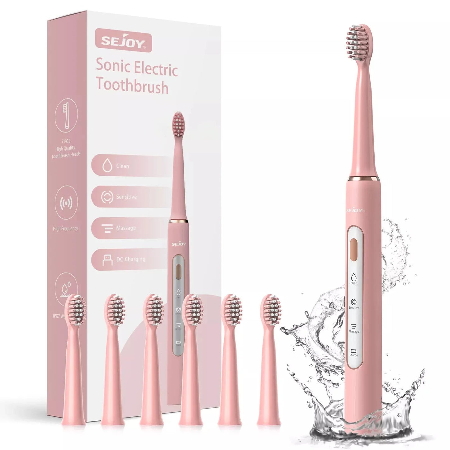 SEJOY Dental Oral Irrigator USB Rechargeable Teeth Cleaner Portable Dental Water Flosser 5 Modes IPX7 Mouth Washing Machine 350m