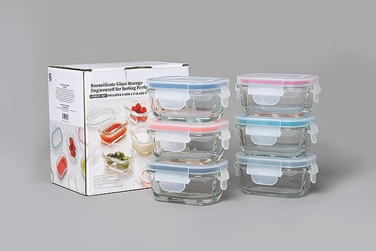 Mini Glass Container Set - Rectangular